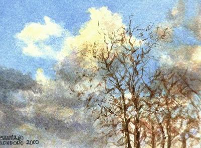 Santiago Londono: "Pretty Afternoon" - Watercolor, 2001 drawing